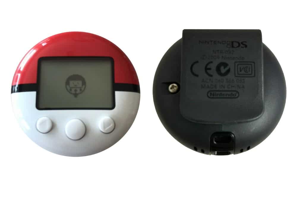 A Front and Rear View of a Pokewalker Pedometer
