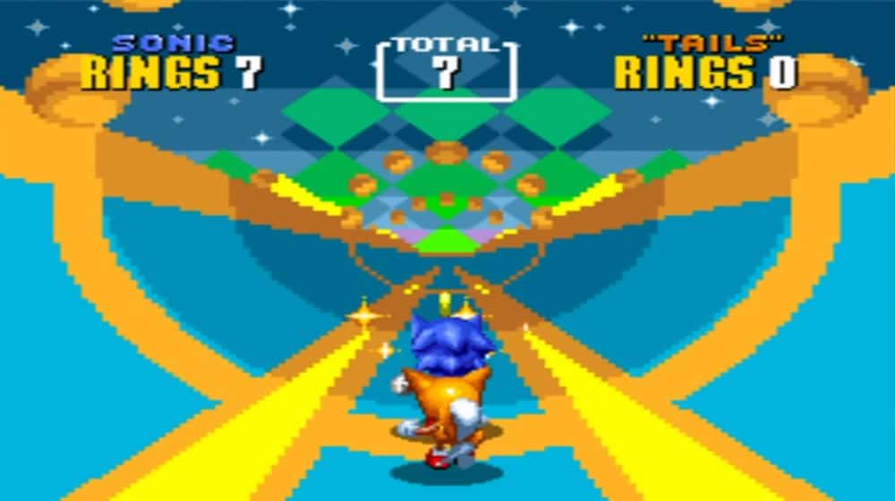 Sonic 2 Special stage to collect Chaos Emeralds