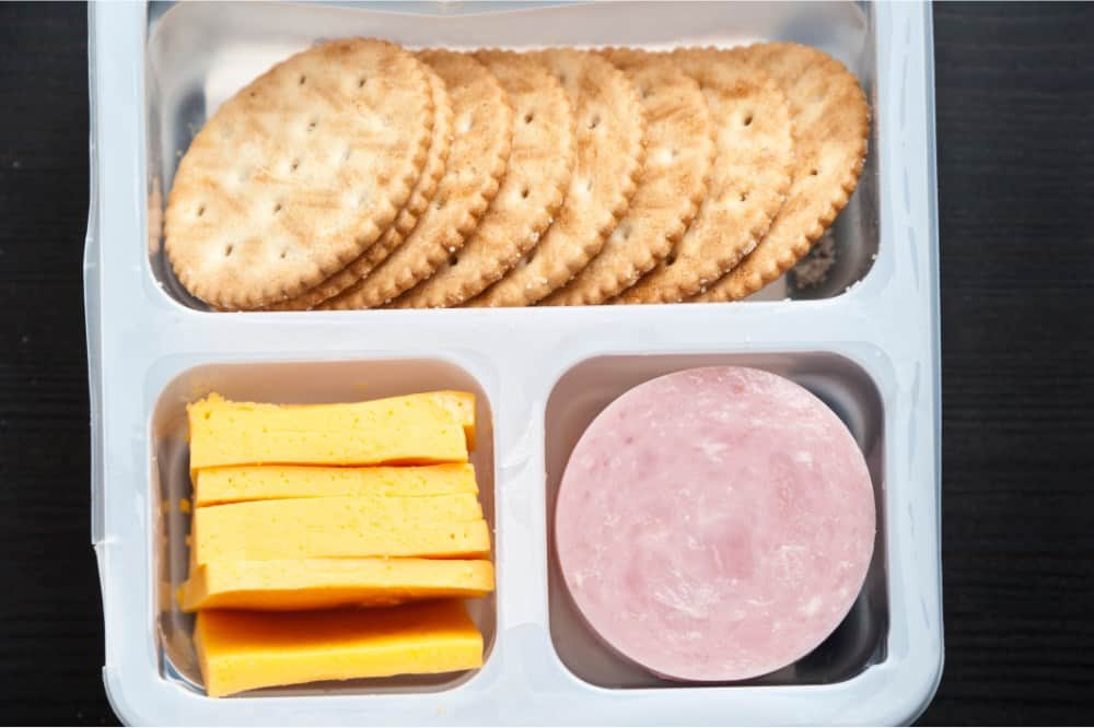 Lunchables in a plastic tub