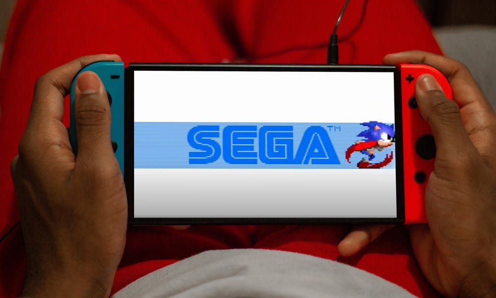 Sega's Sonic The Hedgehog on a Nintendo Switch