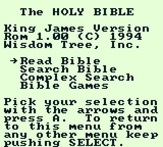 King James Bible for Game Boy