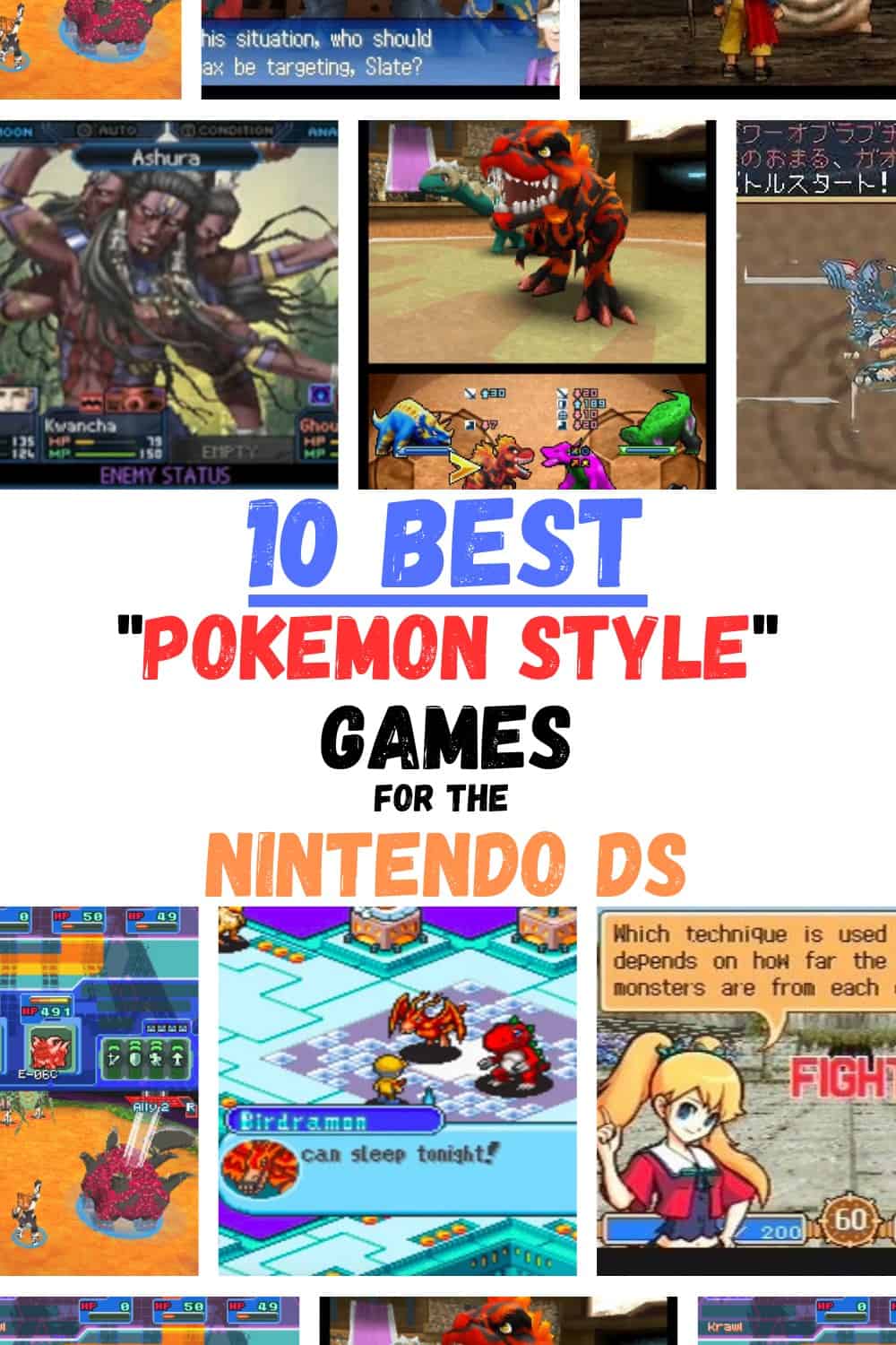 Games similar to pokemon for the DS