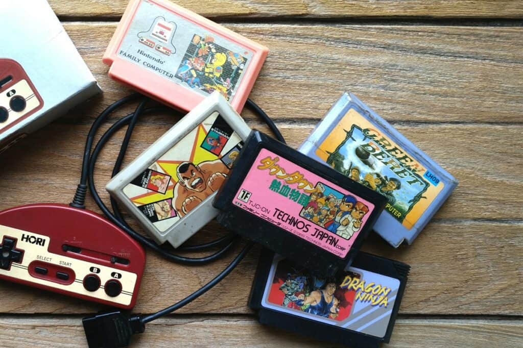 A collection of Famicom games