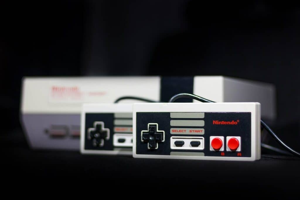 Nintendo Entertainment System and Controllers