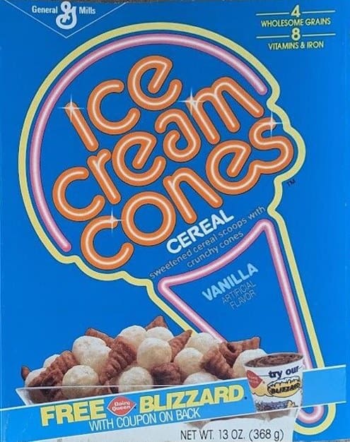 Ice Cream Cones Vanilla Cereal