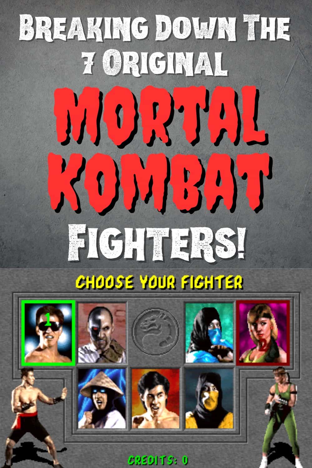 All Characters in the Original Mortal Kombat Arcade Game From 1992