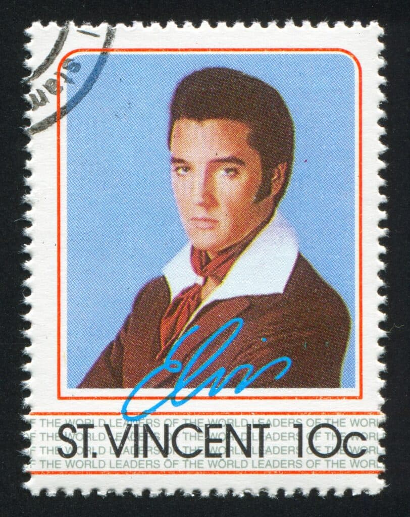 Elvis was so popular he had his own stamp