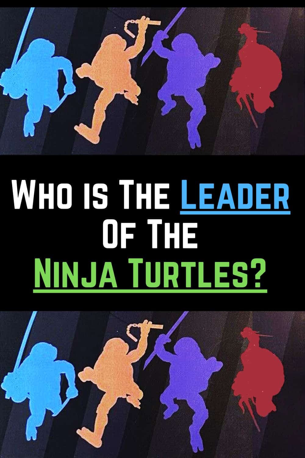 Leonardo is the leader of the Teenage Mutant Ninja Turtles