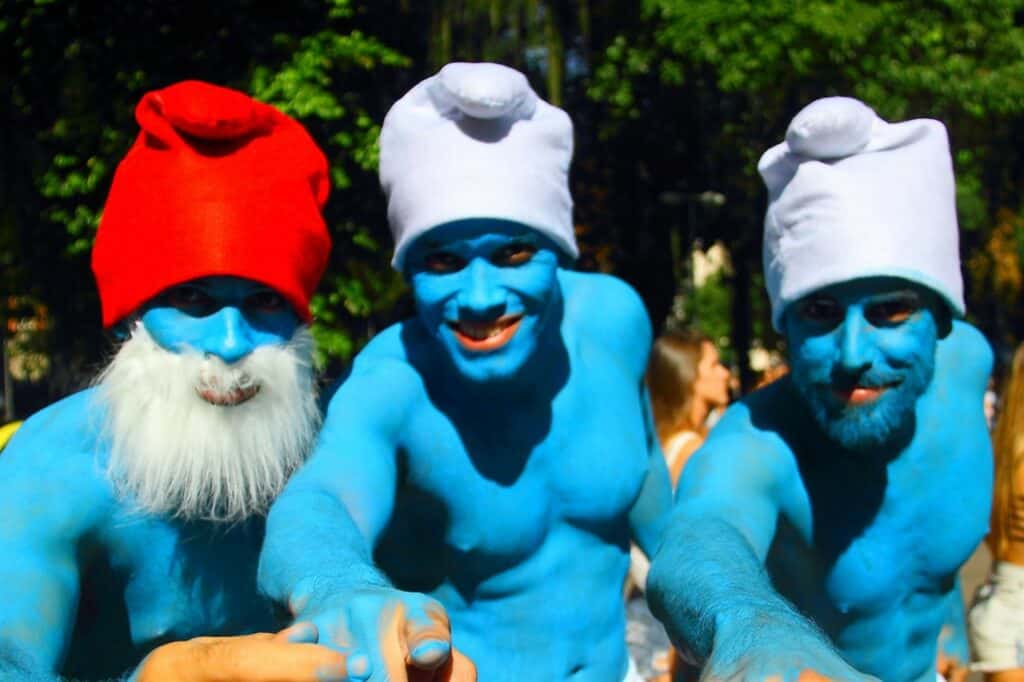 The lives of Smurfs in Smurf Village